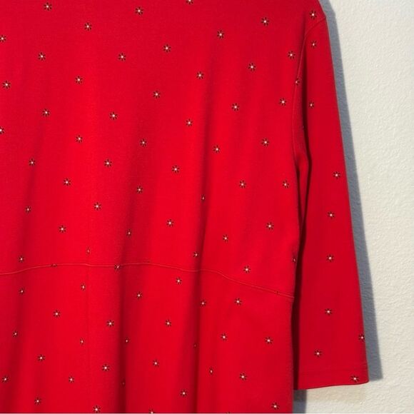Coldwater Creek Vibrant Red 3/4 Sleeve Thick Maxi Dress Women’s 1X - Picture 7 of 12